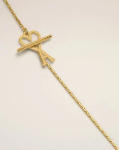 Ami Paris Ami de Coeur Chain Necklace GOLD Fashion