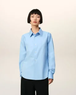 Ami Paris Ami de Coeur Classic Shirt CASHMERE BLUE Clearance