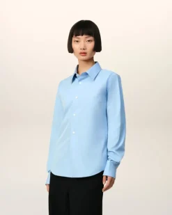 Ami Paris Ami de Coeur Classic Shirt CASHMERE BLUE Clearance