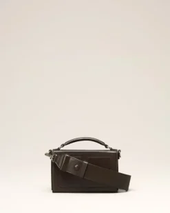 Ami Paris Ami de Coeur Lunch Box Bag DARK COFFEE Discount