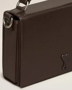 Ami Paris Ami de Coeur Lunch Box Bag DARK COFFEE Discount