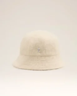 Ami Paris Ami de Coeur Stud Bucket Hat OFF WHITE Flash Sale