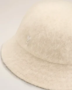 Ami Paris Ami de Coeur Stud Bucket Hat OFF WHITE Flash Sale
