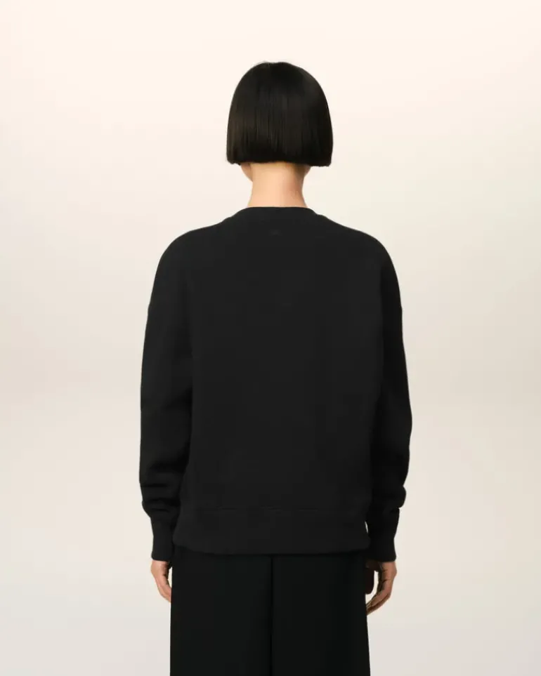 Ami Paris Ami de Coeur Sweatshirt BLACK Cheap