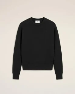 Ami Paris Ami de Coeur Sweatshirt BLACK Cheap