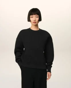Ami Paris Ami de Coeur Sweatshirt BLACK Cheap