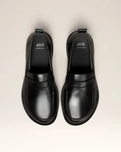 Ami Paris Anatomical Toe Loafers BLACK New