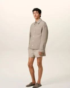 Ami Paris Beige Canvas Padded Ami de Coeur Overshirt ASH Best