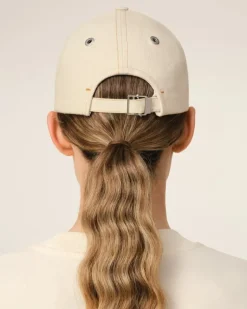 Ami Paris Beige Cotton Ami de Coeur Embroidery Cap WHITE CREAM Sale