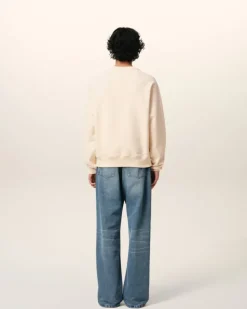 Ami Paris Beige Cotton Ami de Coeur Patch Sweatshirt WHITE CREAM Best
