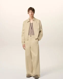 Ami Paris Beige Cotton Ami de Coeur Zipped Jacket GINGER Shop