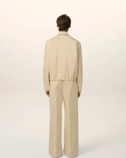 Ami Paris Beige Cotton Ami de Coeur Zipped Jacket GINGER Shop