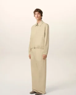 Ami Paris Beige Cotton Ami de Coeur Zipped Jacket GINGER Shop