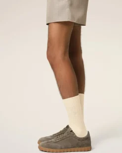 Ami Paris Beige Cotton Ami de Coeur Socks OFF WHITE / OFF WHITE Fashion