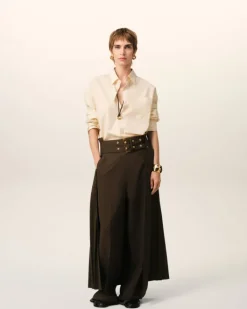 Ami Paris Beige Cotton Ami de Coeur Boxy Shirt WHITE CREAM Sale