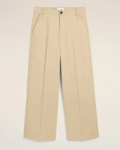 Ami Paris Beige Cotton Baggy Fit Trousers GINGER Hot