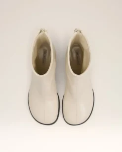 Ami Paris Beige Leather Piano Boots WHITE CREAM Cheap