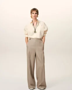 Ami Paris Beige New Wool Sailor Trousers GINGER Shop