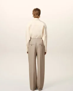 Ami Paris Beige New Wool Sailor Trousers GINGER Shop