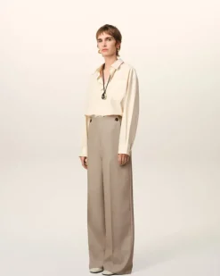 Ami Paris Beige New Wool Sailor Trousers GINGER Shop