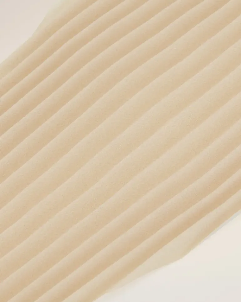 Ami Paris Beige Pleated Diamond Shaped Scarf GINGER New