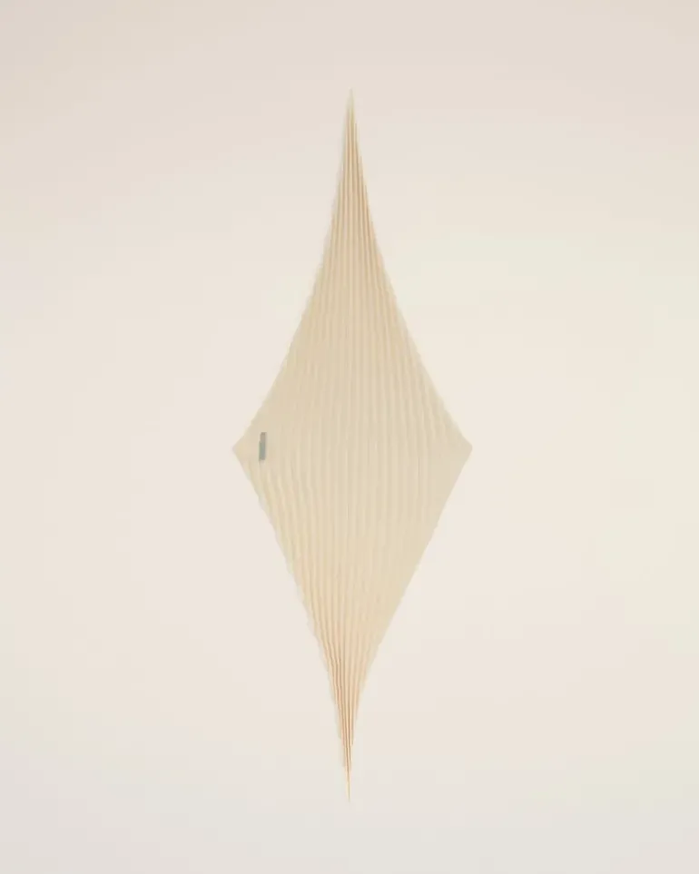 Ami Paris Beige Pleated Diamond Shaped Scarf GINGER New