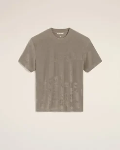 Ami Paris Beige Shiny Jersey Short Sleeve T-Shirt ASH Store