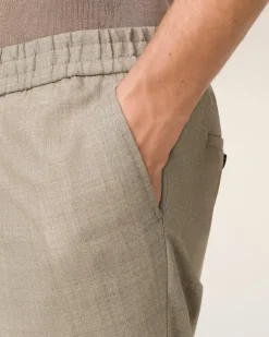 Ami Paris Beige Wool Elasticated Waist Trousers ASH Shop