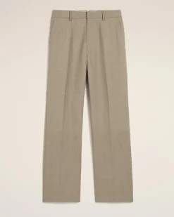 Ami Paris Beige Wool Straight Fit Trousers ASH Store