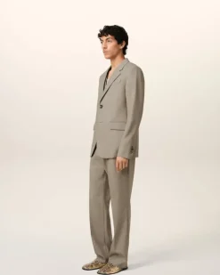 Ami Paris Beige Wool Two Buttons Jacket ASH Best Sale