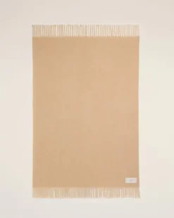 Ami Paris Bicolor Double-Sided Blanket With Ami Alexandre Mattiussi Tab SAND Online