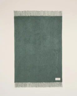 Ami Paris Bicolor Double-Sided Blanket With Ami Alexandre Mattiussi Tab ANTIQUE CLAY New