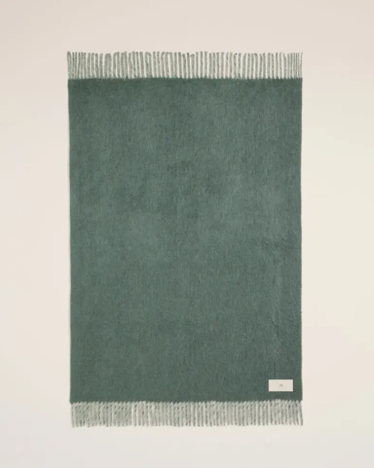 Ami Paris Bicolor Double-Sided Blanket With Ami Alexandre Mattiussi Tab ANTIQUE CLAY New