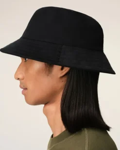 Ami Paris Cotton Ami de Coeur Embroidery Bucket Hat BLACK Clearance
