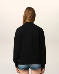 Ami Paris Cotton Ami de Coeur Sweatshirt BLACK Sale