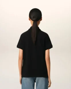 Ami Paris Cotton Ami de Coeur Polo Shirt BLACK Flash Sale