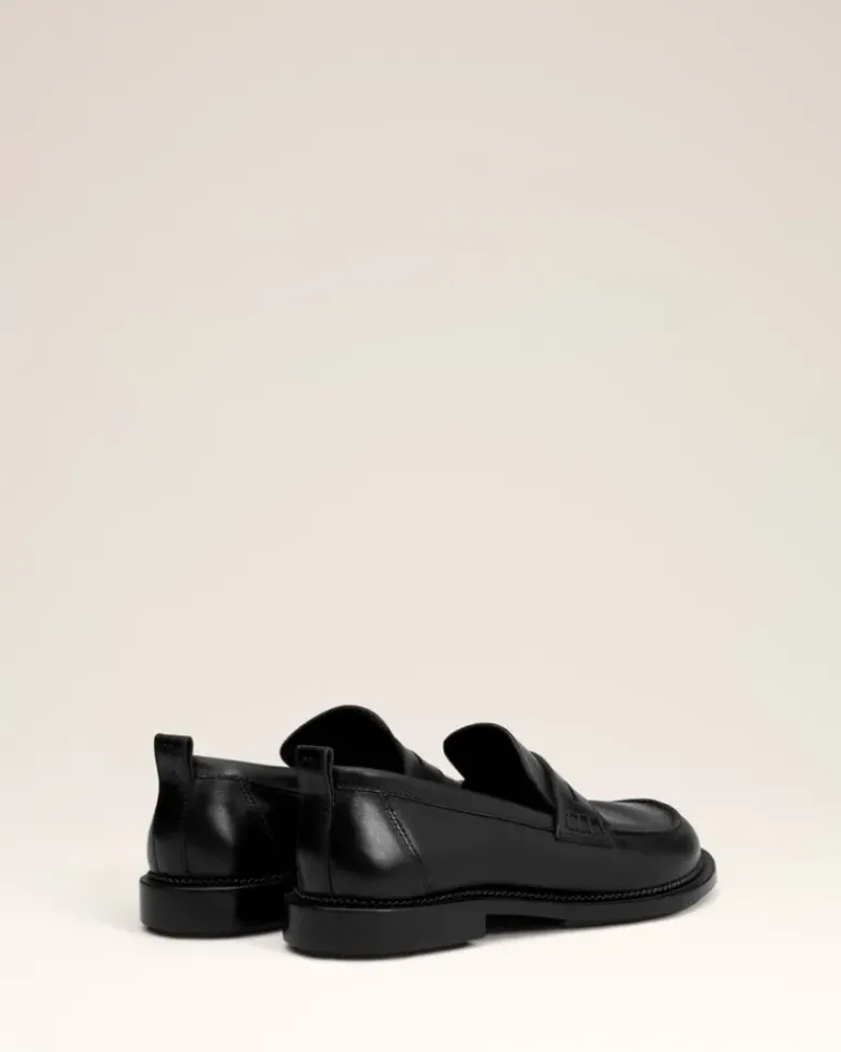 Ami Paris Leather Anatomical Toe Loafers BLACK Clearance