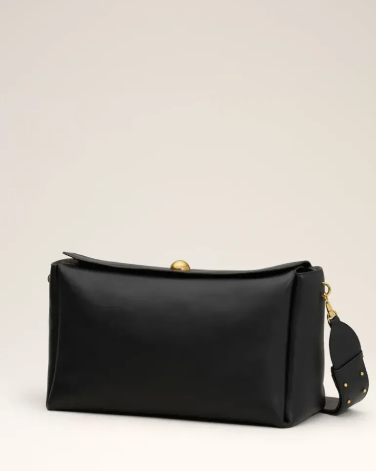 Ami Paris Leather Large Carrousel Bag BLACK Store