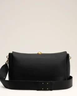 Ami Paris Leather Large Carrousel Bag BLACK Store