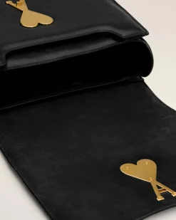 Ami Paris Leather Paris Paris Bag BLACK Hot
