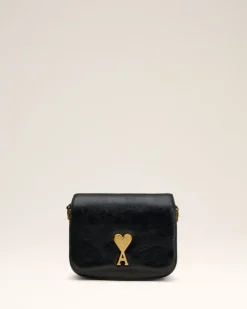 Ami Paris Leather Paris Paris Bag BLACK Hot