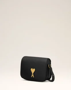 Ami Paris Leather Paris Paris Bag BLACK New