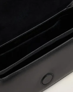 Ami Paris Leather Shoulder Bag Paris Paris Bag BLACK Fashion