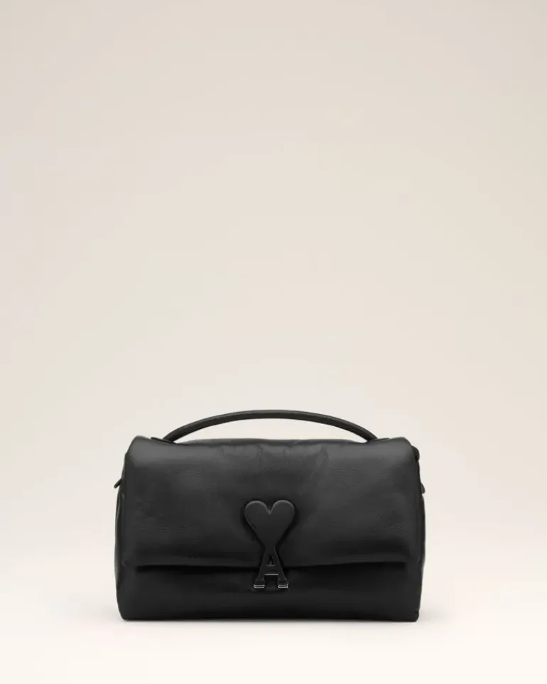 Ami Paris Leather Voulez-Vous Bag BLACK Cheap