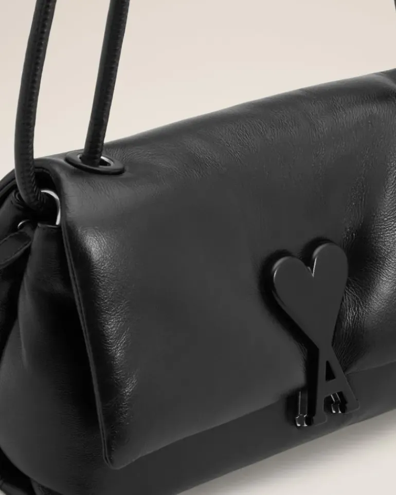 Ami Paris Leather Voulez-Vous Bag BLACK Cheap