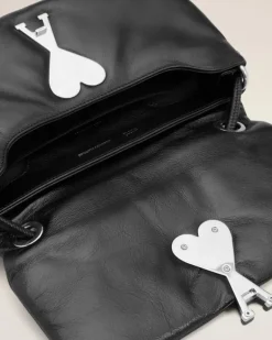 Ami Paris Leather Voulez-Vous Bag BLACK Cheap