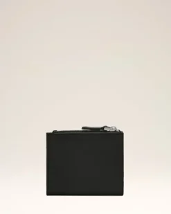 Ami Paris Leather Voulez-Vous Folded Wallet BLACK Shop