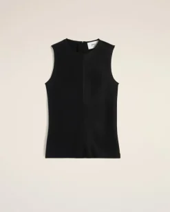 Ami Paris Sleeveless Top BLACK Cheap