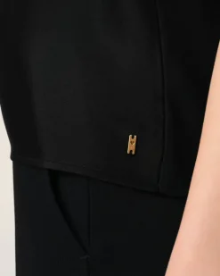 Ami Paris Sleeveless Top BLACK Cheap