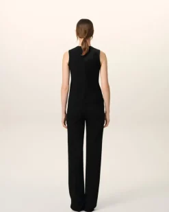 Ami Paris Sleeveless Top BLACK Cheap